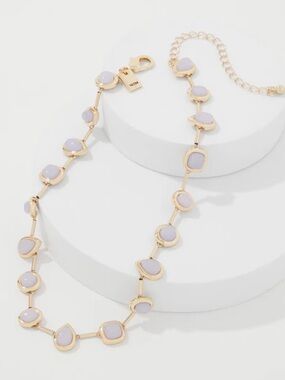 NWT White House Black Market Lilac Dyed Jade Collar Necklace